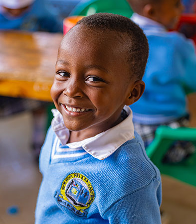 Young student smiling